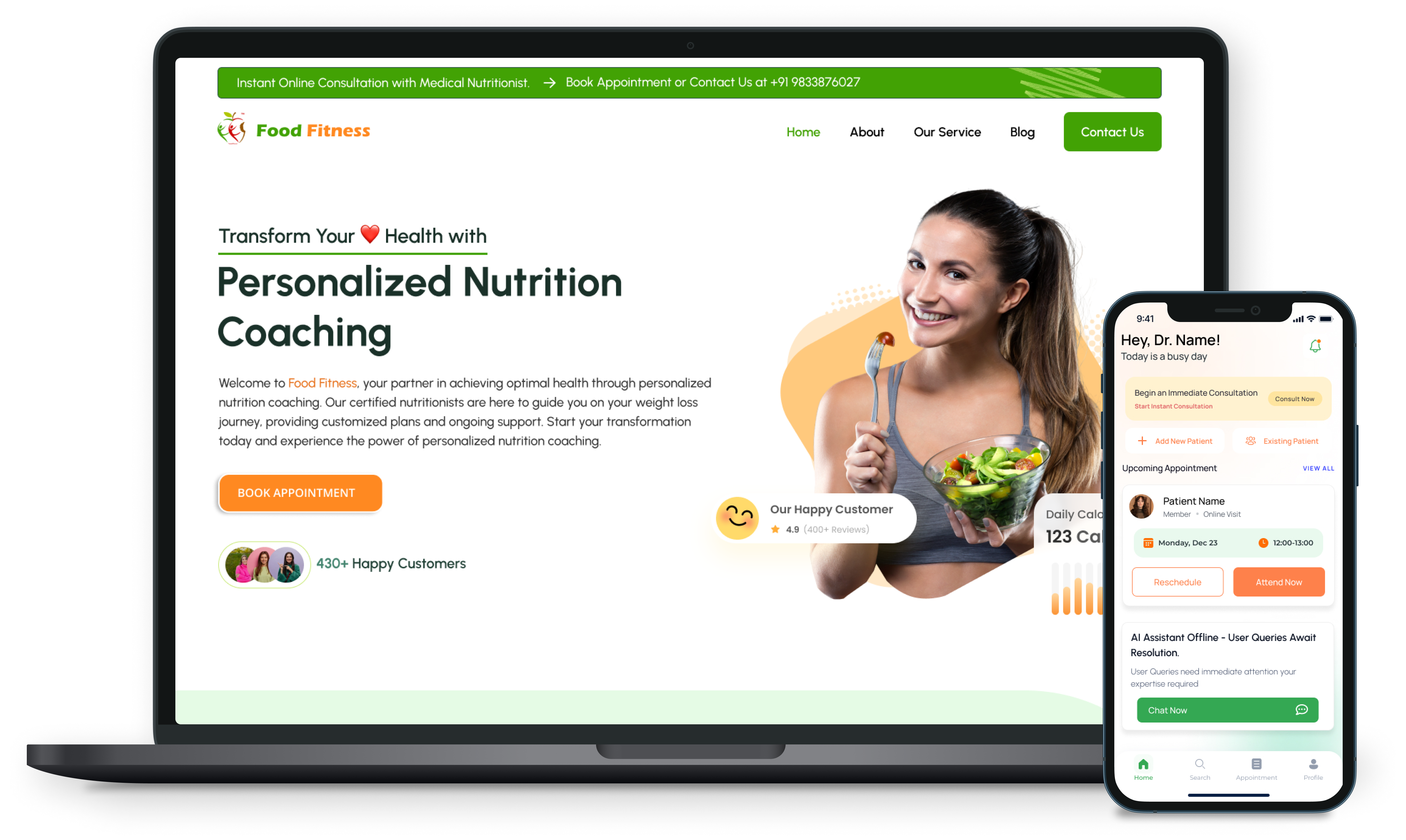 Food Fitness Mockup